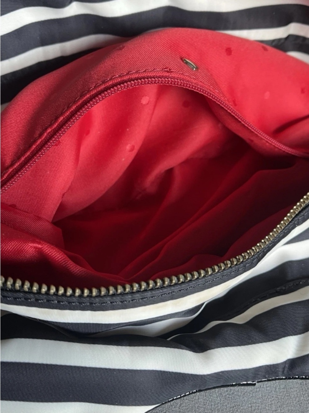 kate spade Black & White Striped Bow Handbag/Tote - Picture 15 of 16